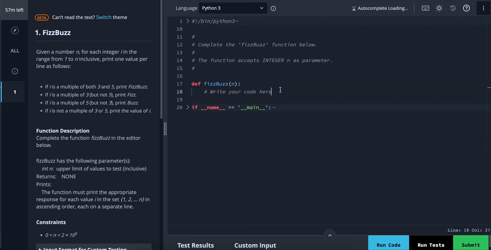 Interview editor background